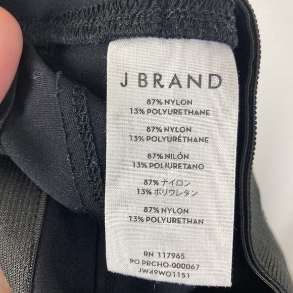 J Brand Pants Womens Medium Black Pull On Stretch Ankle Skinny Leggings Nylon - Picture 9 of 10